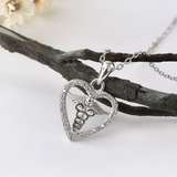Heart Caduceus Necklace - 925 Sterling Silver - Owl J
 - 3