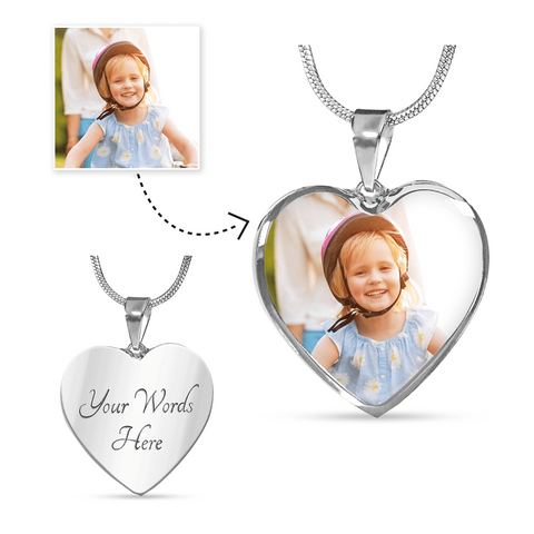 Custom Photo Heart Luxury Necklace