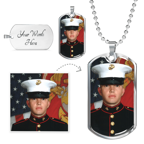 Custom Photo Luxury Military Necklace