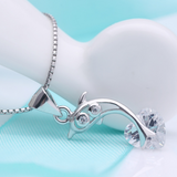 Jumping Dolphin Necklace  - 925 Sterling Silver - Owl J
 - 2