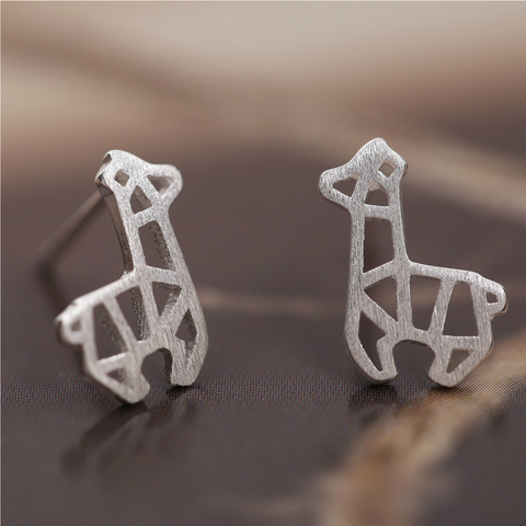 Cute Llama Alpaca Stud Earrings - 925 Sterling Silver - Owl J
 - 1