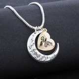 I Love You To The Moon And Back Mom Necklace - Owl J
 - 3
