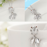 Goldfish Pendant Necklace - 925 Sterling Silver - Owl J
 - 2