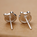 Funny Bear Earrings - 925 Sterling Silver - Owl J
 - 4