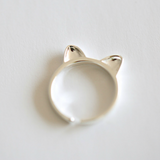 Kitty Cat Ears Ring - 925 Sterling Silver - Owl J
 - 2