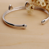 Cute Cat Paws Bangle - 925 Sterling Silver - Owl J
 - 2