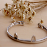 Cute Cat Paws Bangle - 925 Sterling Silver - Owl J
 - 3