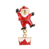 Gold Plated Christmas Snowman and Santa Brooches - Owl J
 - 4