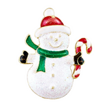 Gold Plated Christmas Snowman and Santa Brooches - Owl J
 - 5