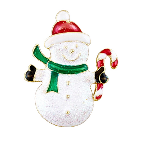 Gold Plated Christmas Snowman and Santa Brooches - Owl J
 - 5