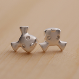 Happy Dog Earrings - 925 Sterling Silver - Owl J
 - 3