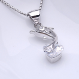 Jumping Dolphin Necklace  - 925 Sterling Silver - Owl J
 - 4