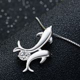 Dolphin Lovers Necklace - 925 Sterling Silver - Owl J
 - 3