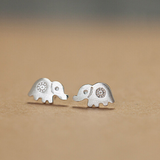 Silver Elephant Earrings  - 925 Sterling Silver - Owl J
 - 1