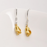 Golden Rose Earrings - 925 Sterling Silver - Owl J
 - 2