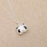 Cute 3D Panda Pendant Necklace - 925 Sterling Silver - Owl J
 - 3