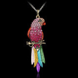 Retro Rhinestone Parrot Necklace - Owl J
 - 4