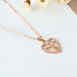 Heart Caduceus Necklace - 925 Sterling Silver - Owl J
 - 9