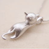 Mini Climbing Cat Necklace - 925 Sterling Silver - Owl J
 - 5