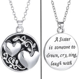 Sisterhood Double Heart Necklace - Owl J
 - 1