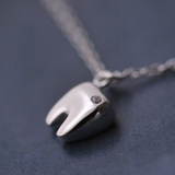 Lovely Tooth Necklace - 925 Sterling Silver - Owl J
 - 3