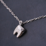 Lovely Tooth Necklace - 925 Sterling Silver - Owl J
 - 1